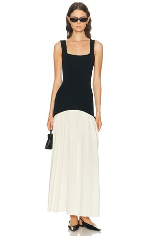 Solid & Striped The Camila Dress in Black & White | FWRD 