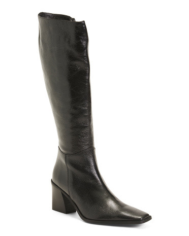 Made In Italy Leather High Shaft Boots | TJ Maxx