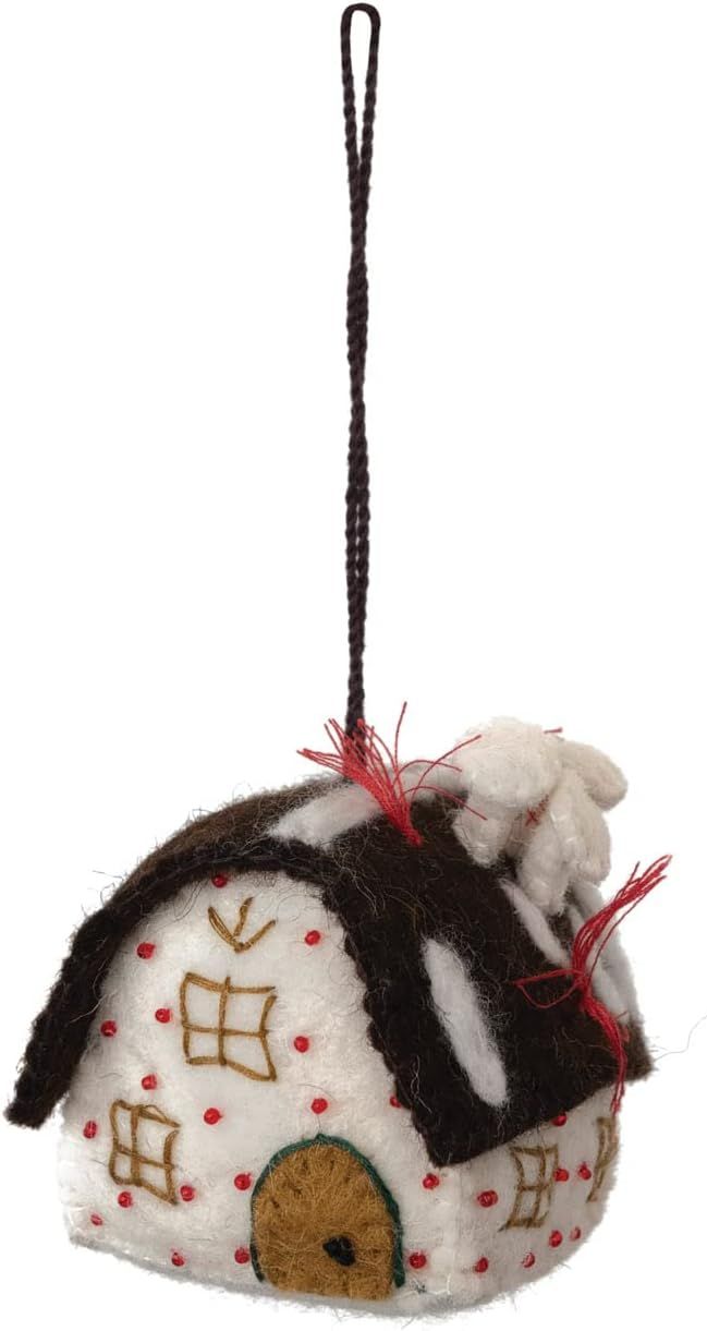Amazon.com: Wool Felt House Ornament with Embroidery, Multicolor : Home & Kitchen | Amazon (US)