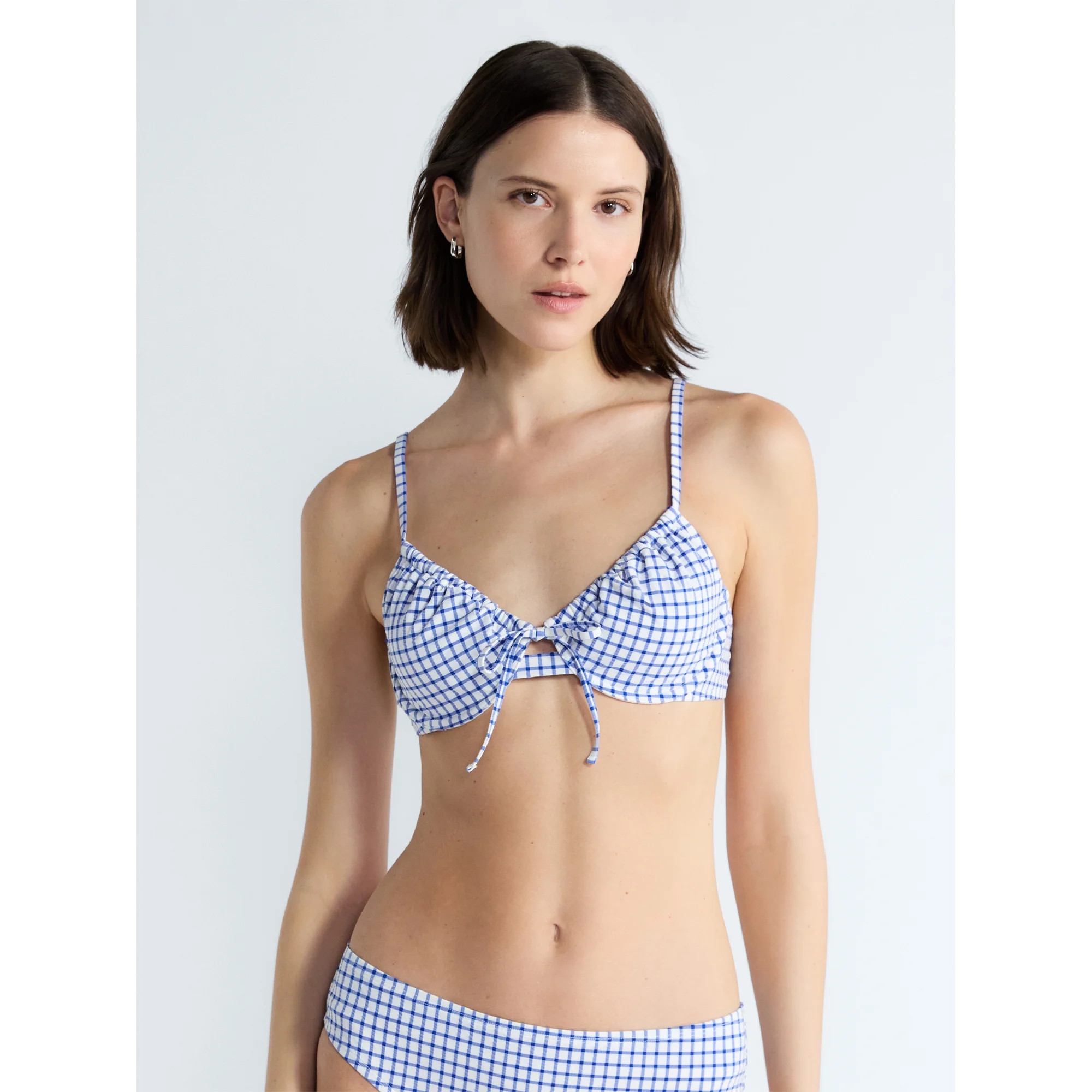 Free Assembly Women's and Women's Plus Cinched Underwire Bikini Top, Sizes XS-3X | Walmart (US)