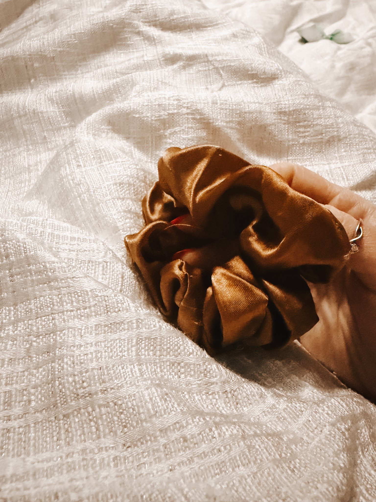 Satin hair scrunchies 