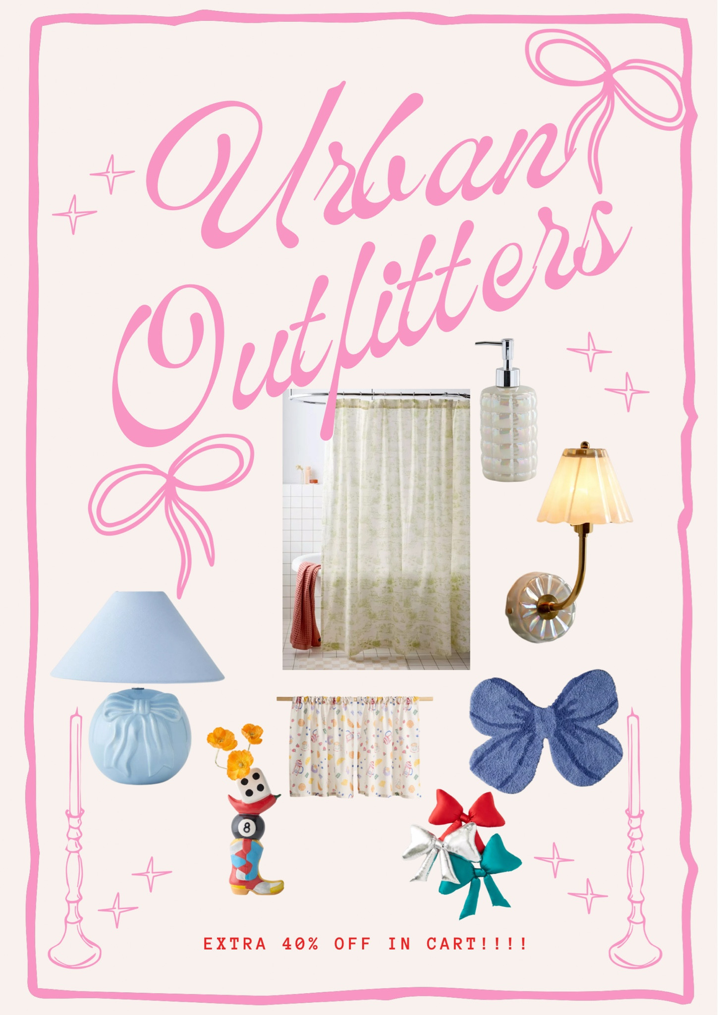 EXTRA 40% off in cart Urban Outfitters!!! 

#LTKSaleAlert #LTKHome #LTKFindsUnder50