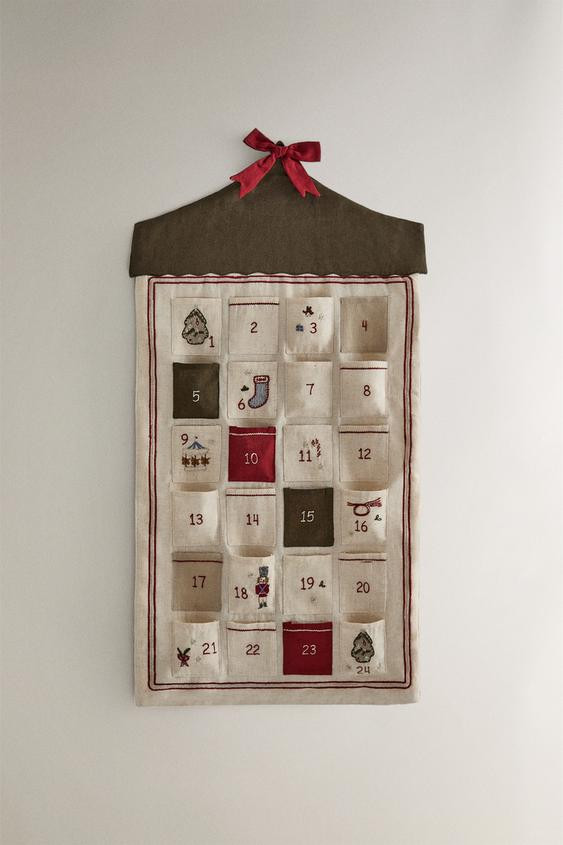 EMBROIDERED CHRISTMAS ADVENT CALENDAR | Zara US