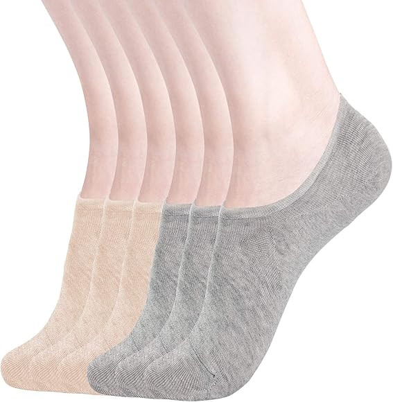 DIBAOLONG Womens No Show Socks Non Slip Flat Boat Line Low Cut Socks ( 3-6 Packs ) | Amazon (US)