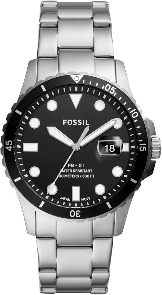 Fossil FB-01 Men's Dive-Inspired Sport Watch with Stainless Steel Bracelet Band | Amazon (US)