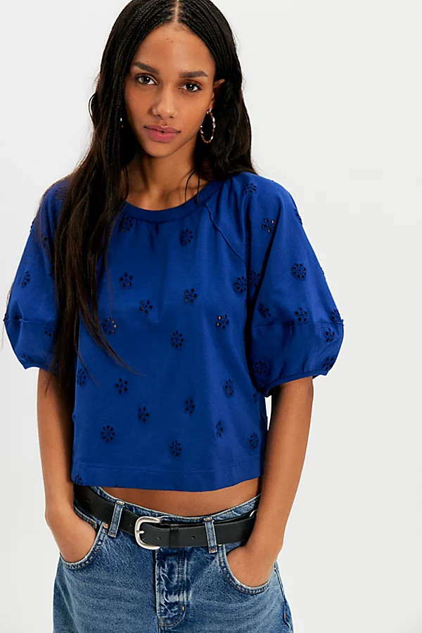 Jessie Eyelet Tee | Free People (Global - UK&FR Excluded)