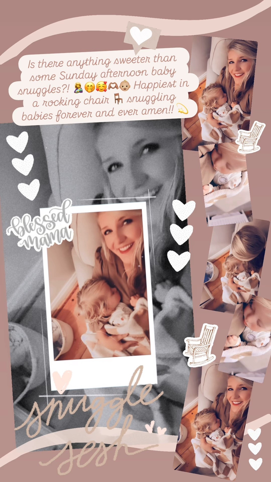 Is there anything sweeter than some Sunday afternoon baby snuggles?! 🤱🤭🥰🫶🏽👶🏼 Happiest in a rocking chair 🪑 snuggling babies forever and ever amen!! 💫