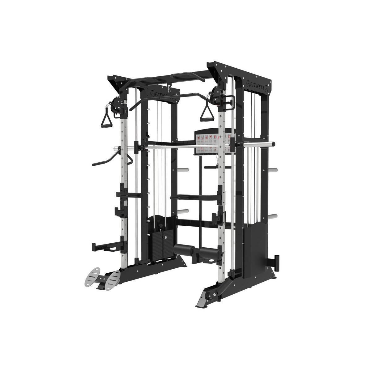 SFE Multi Functional Trainer Smith Machine Home Gym w/ (2) 200lb weight stacks - Black | Bed Bath & Beyond
