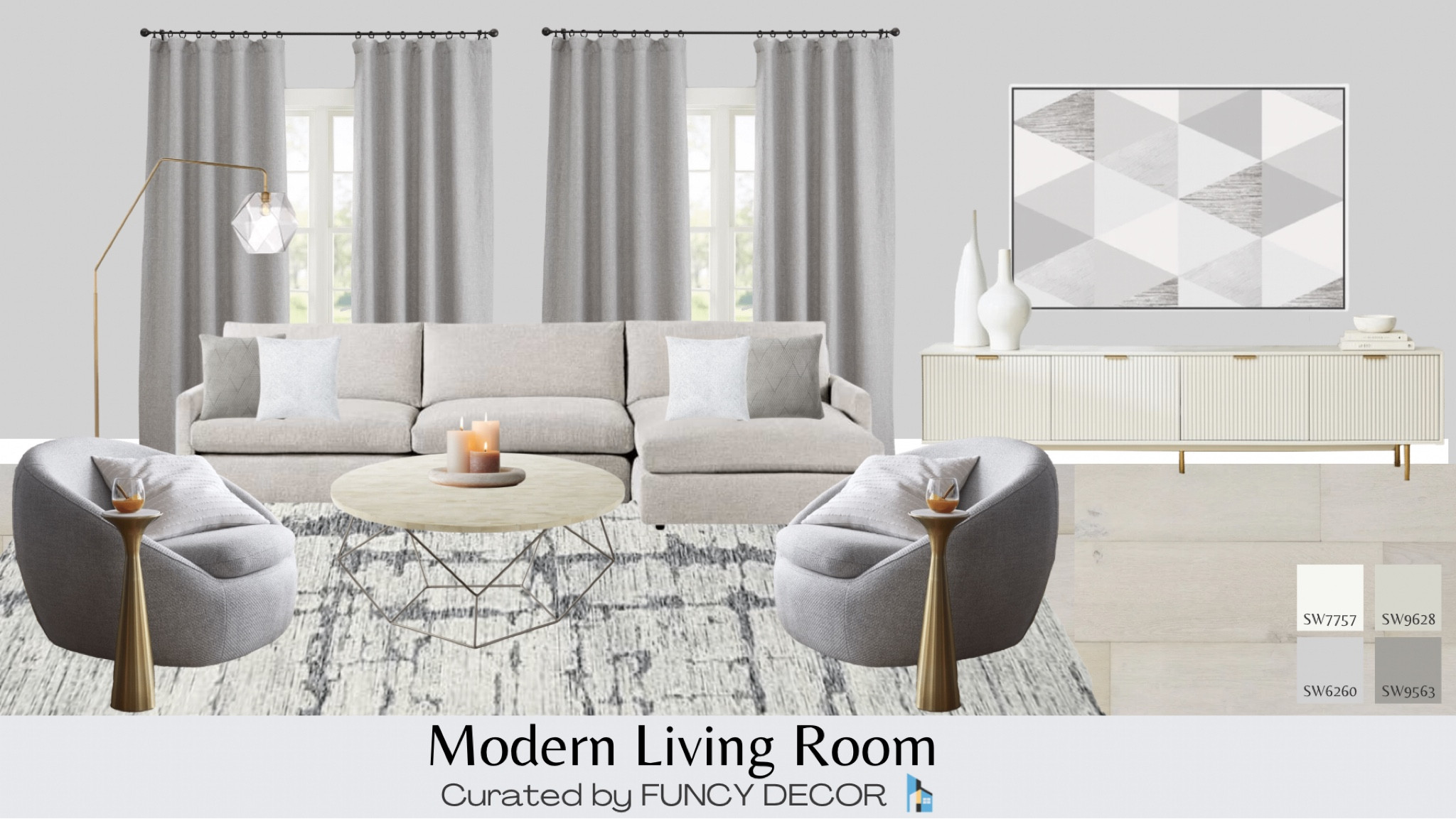 This modern living room is geometric, sleek and comfortable with pieces from West Elm and Arhaus.

#LTKstyletip #LTKFind #LTKhome