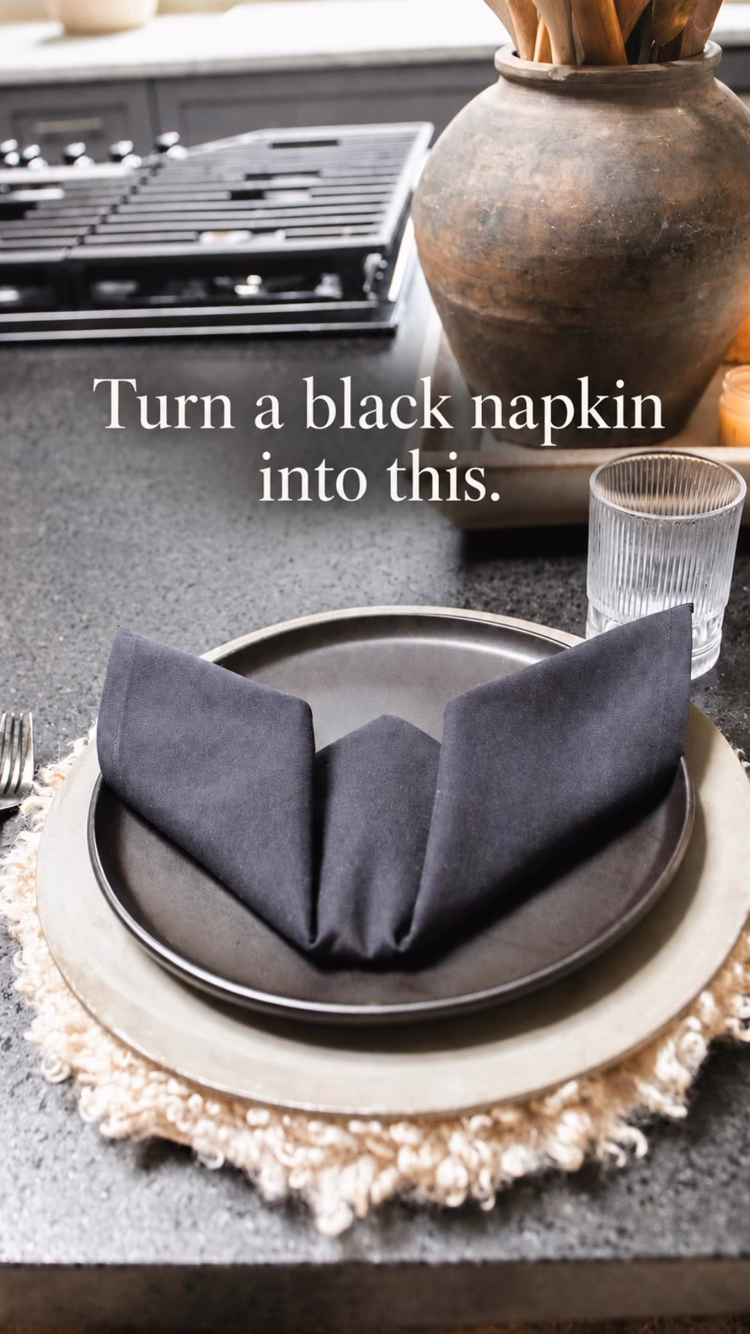 Easy Bat Napkin Fold for Halloween

Add a spooky touch to your Halloween table with this easy bat napkin fold. Paired with black plates, textured chargers, and candlelight, it creates a cozy, neutral tablescape that feels festive without being over the top. Save this tutorial to recreate it for your next Halloween dinner or spooky breakfast!

#HalloweenTable #BatNapkinFold #NapkinFolding #HalloweenDecor #HalloweenTablescape

#LTKHome #LTKSaleAlert #LTKSeasonal