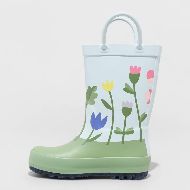 Toddler Girls' Saylor Floral Print Rain Boots - Cat & Jack™ | Target