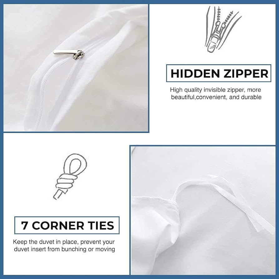 Duvet Cover Oversized King Size 1000 Thread Count 100% Egypitian Cotton 1 Duvet Cover & 2 Pillow ... | Amazon (US)