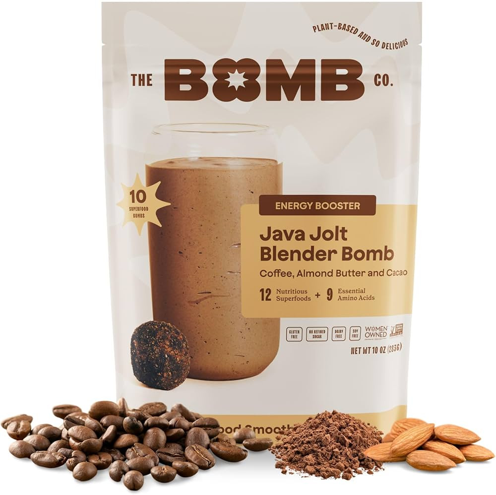 The Bomb Co. Blender Bomb, Java Jolt, Superfood Smoothie Mix with Coffee & Amino Acids for Energy... | Amazon (US)