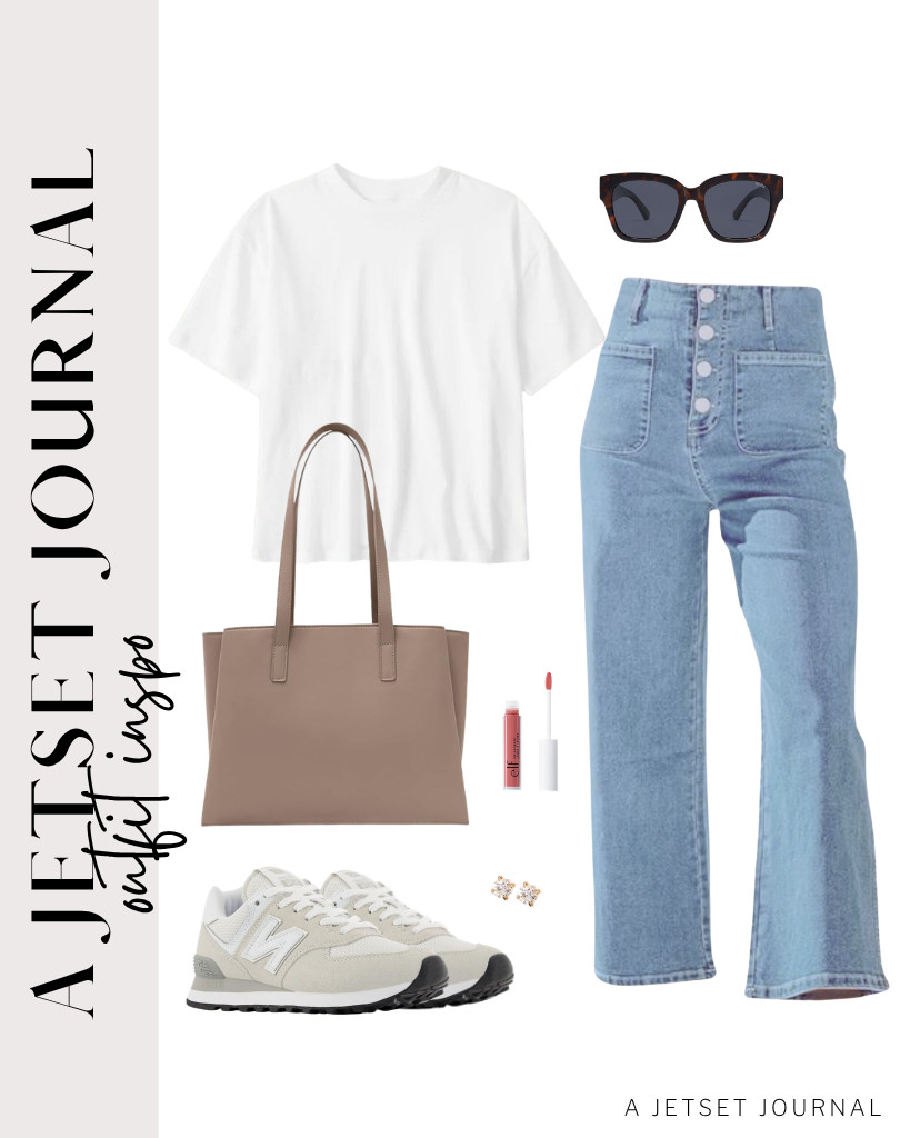 I love how simple a white cropped tee paired with light-wash jeans is. You can easily style it with New Balance sneakers and a trendy tote bag. Add SOJOS sunnies and a set of stud earrings for a chic and comfy look for your trips.


#LTKSeasonal #LTKSaleAlert #LTKTravel 

 