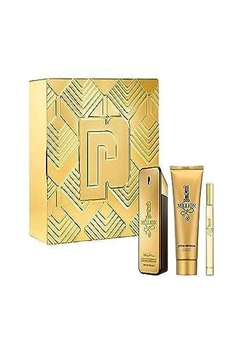 Paco Rabanne One Million 3-Piece Set for Men, (3.4 Oz Eau De Toilette Spray + 3.4 Oz Shower Gel + 0.33 Oz Travel Spray) | Amazon (US)