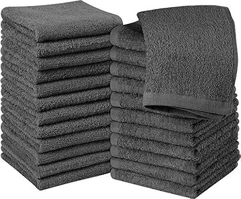 Utopia Towels Cotton Gray Washcloths Set - Pack of 24-100% Ring Spun Cotton, Premium Quality Flan... | Amazon (US)