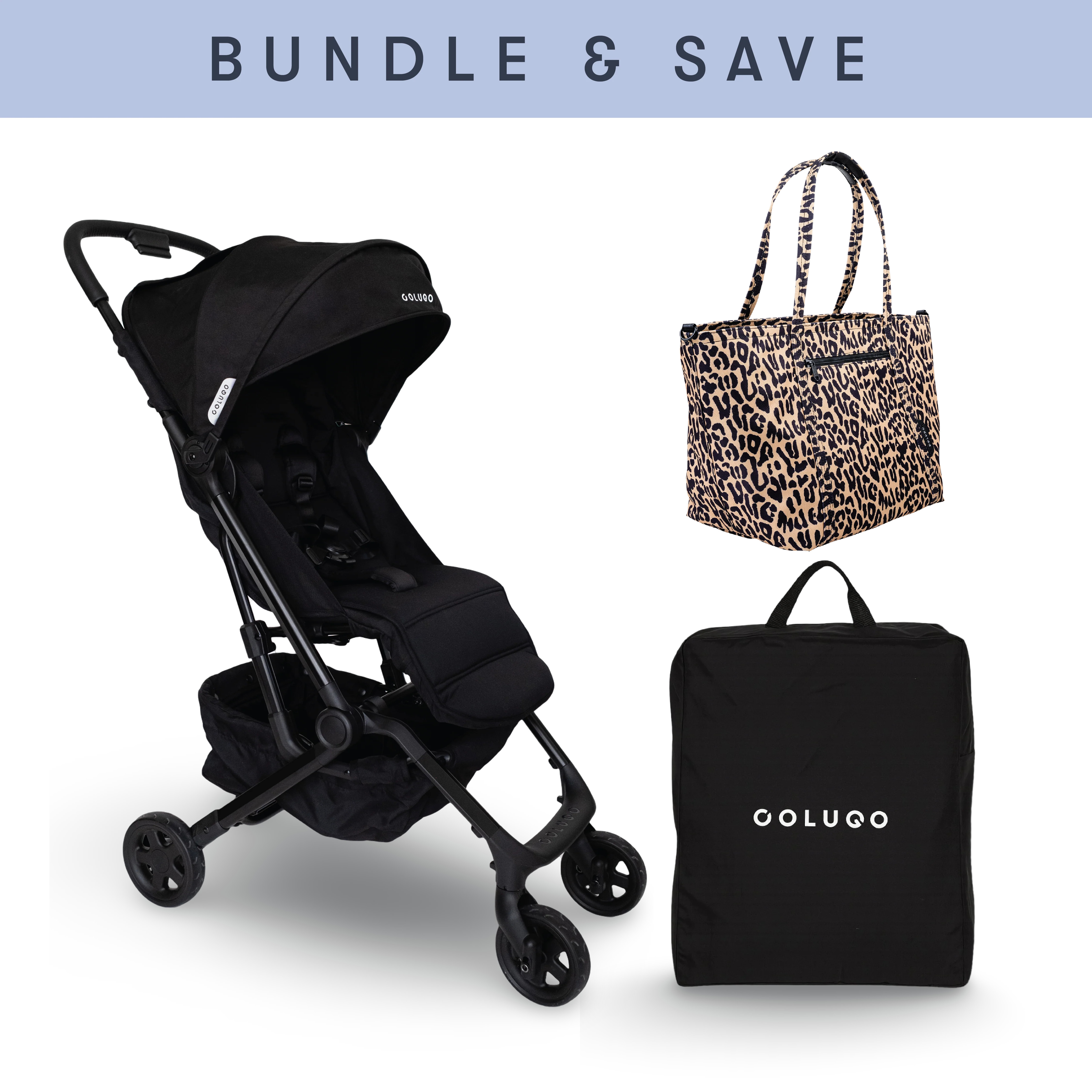 The Compact Stroller+ & The Diaper Tote Bundle, Wild Child | Colugo
