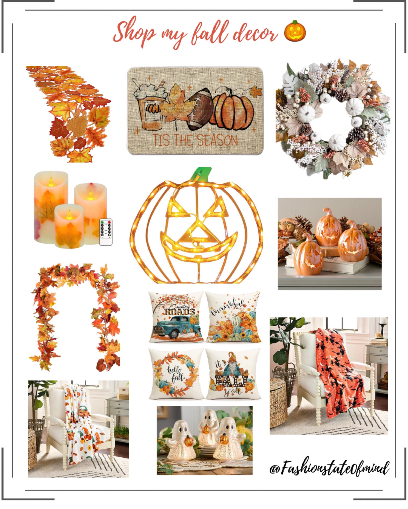 Shop my whole fall living room decor you saw on TikTok 🎃 I tried to link everything you saw for my halloween and fall decor 🍁 but my pumpkin placemats for my kitchen are from hobby lobby! 🤎

#LTKFallSale #LTKHome #LTKSeasonal
