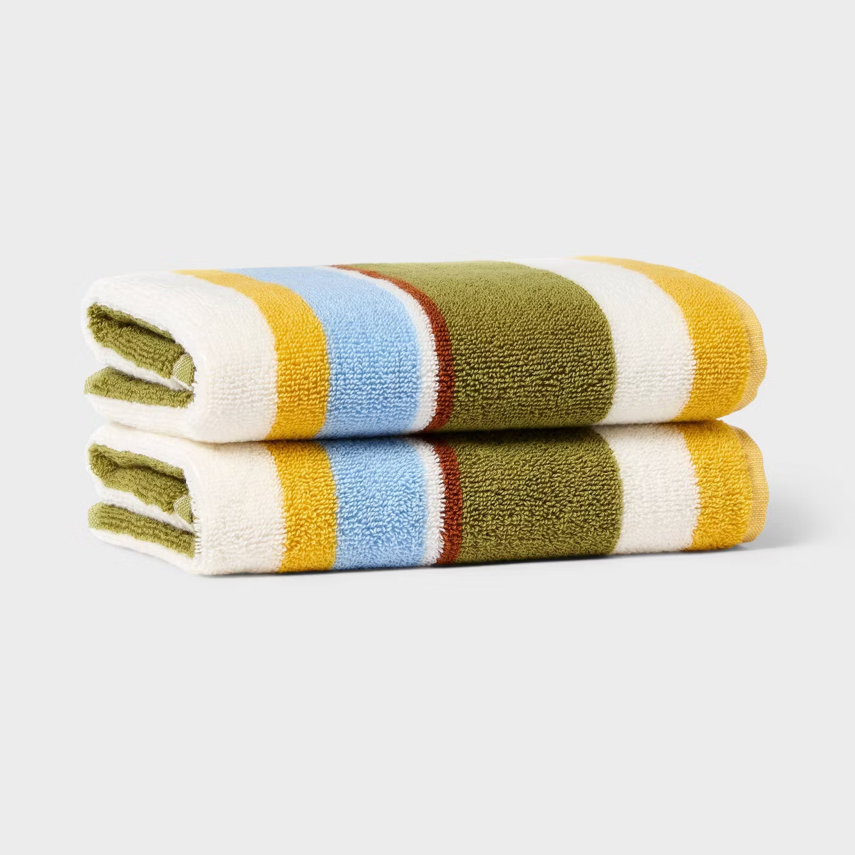 2pk Colorblock Harvest Hand Towel Set - Room Essentials™ | Target