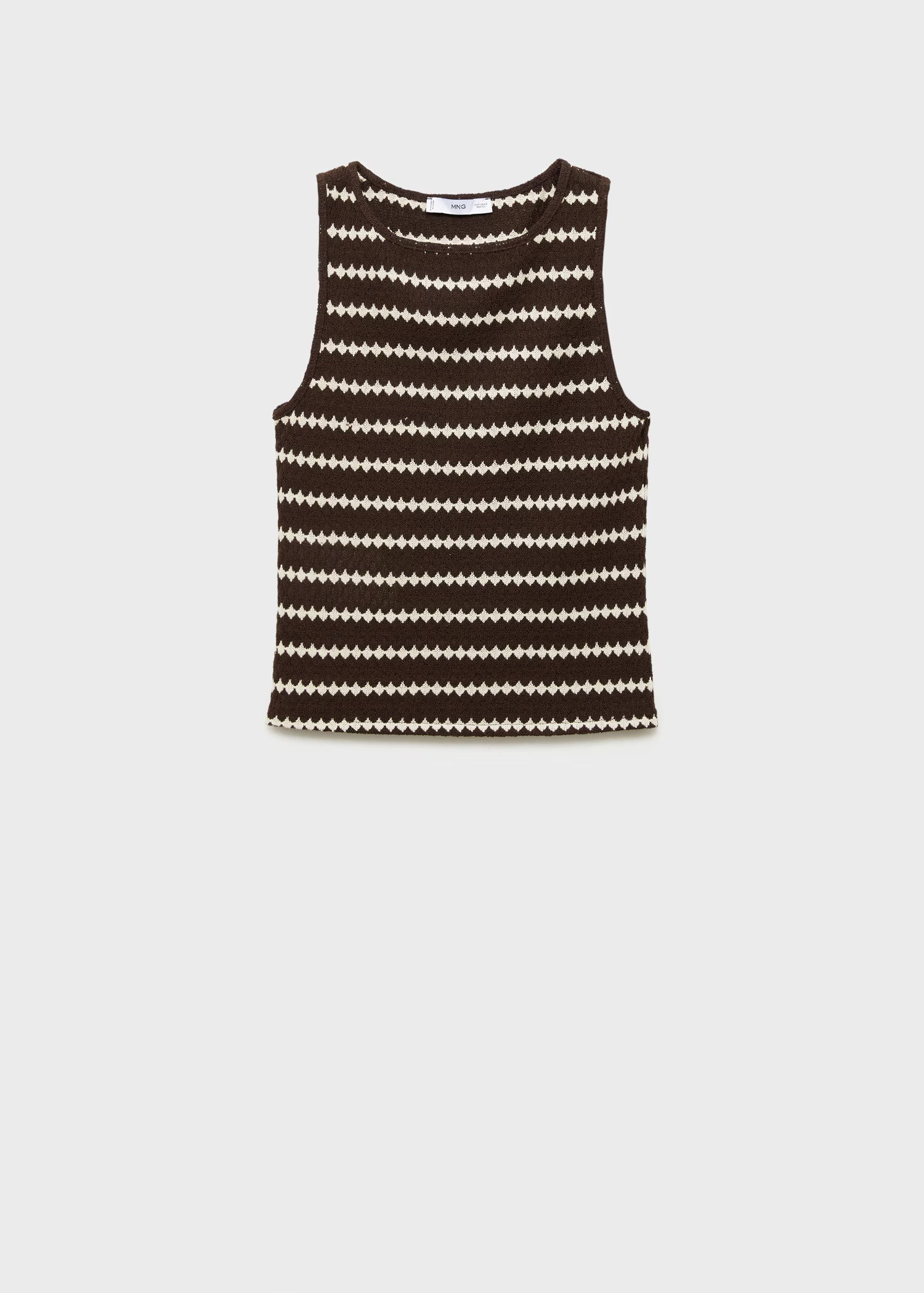 Knitted top with geometric print - Women | MANGO USA | Mango (US/MX/AU)