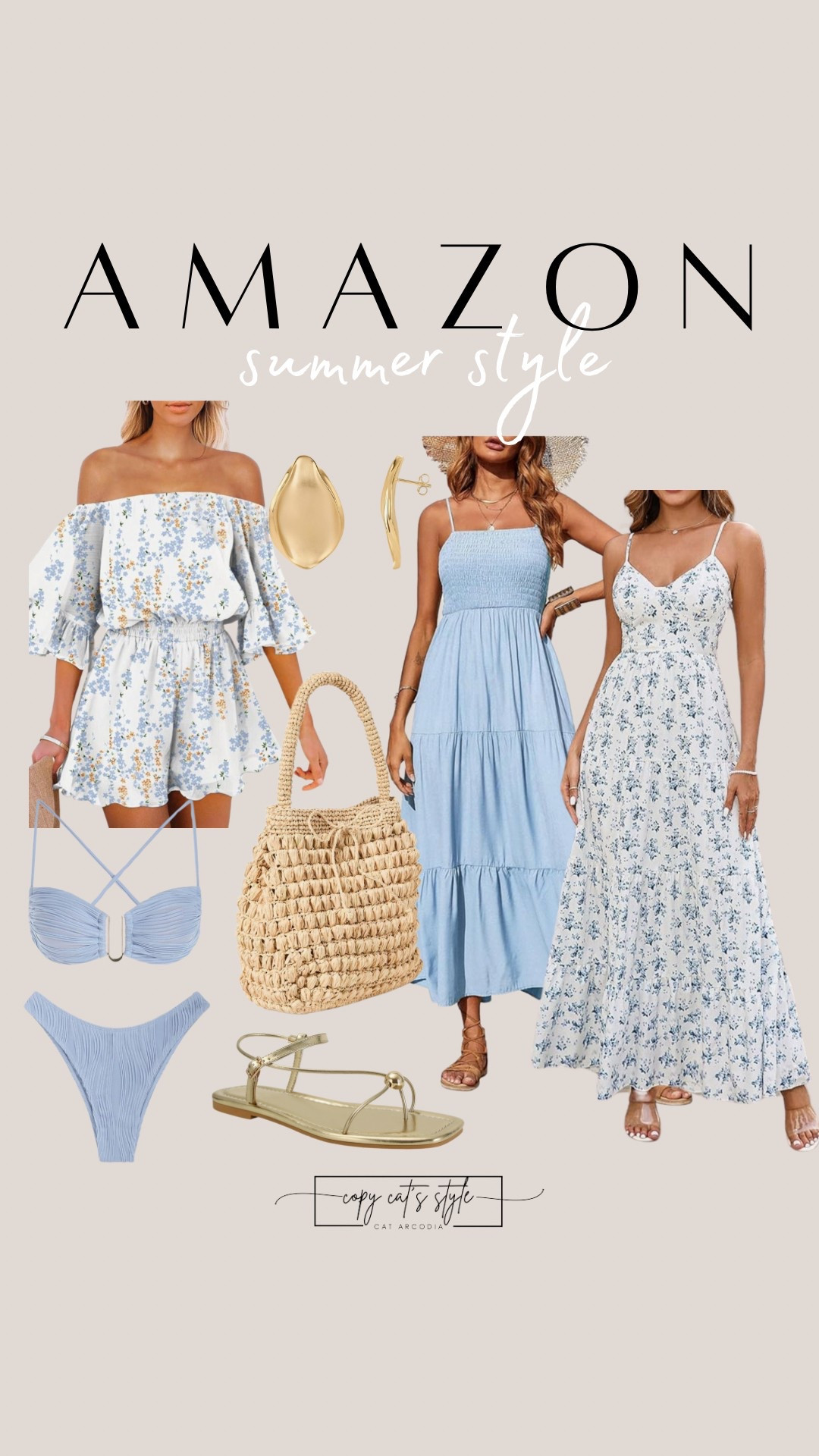 Amazon summer style! Floral dresses, pretty summer blue dresses, swim, sandals, and more. 

#LTKSwim #LTKStyleTip #LTKFindsUnder50