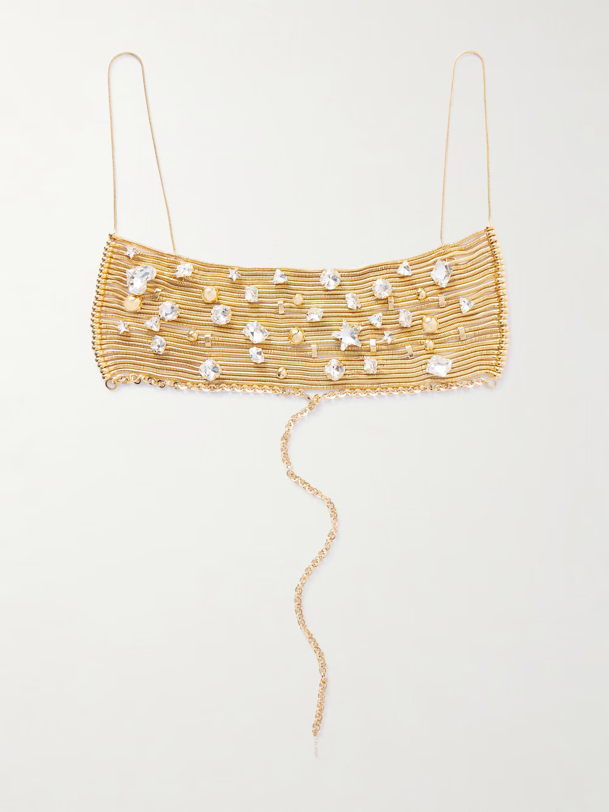 Gold-tone crystal bralette | NET-A-PORTER (US)
