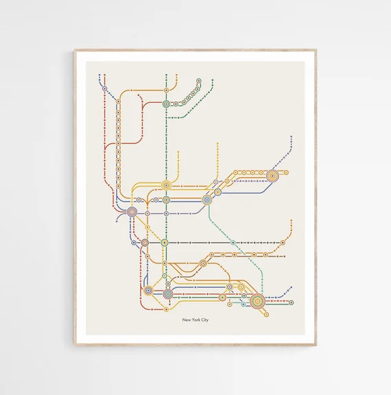NYC MTA Subway Map  NYC Giclée Fine Art Print  New York City | Etsy | Etsy (US)