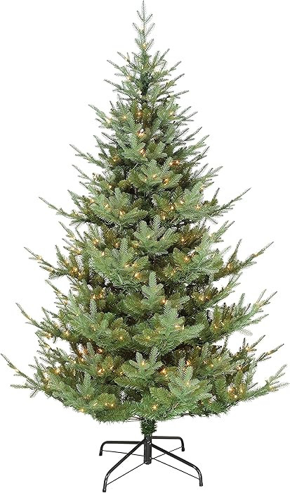 Puleo International Pre-Lit 7.5' Hillside Spruce Artificial Christmas Tree with 450 Lights, Green | Amazon (US)