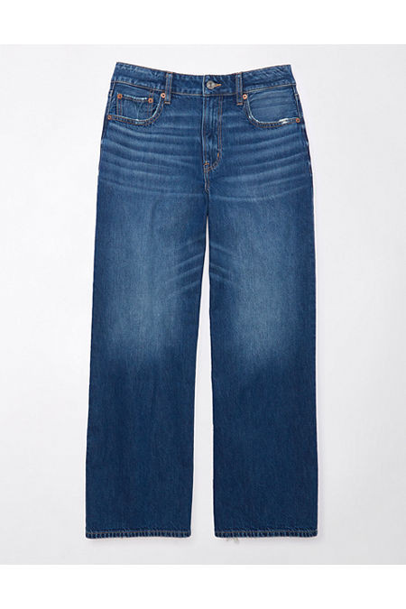 AE Strigid Super High-Waisted Baggy Wide-Leg Ankle Jean Women's Classic Medium 4 Long | American Eagle Outfitters (US & CA)