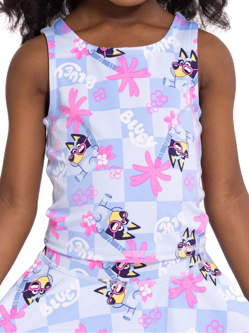 Bluey Toddler Girls' Active Tank Top and Skort Set, 2-Piece, Sizes 12M-5T | Walmart (US)