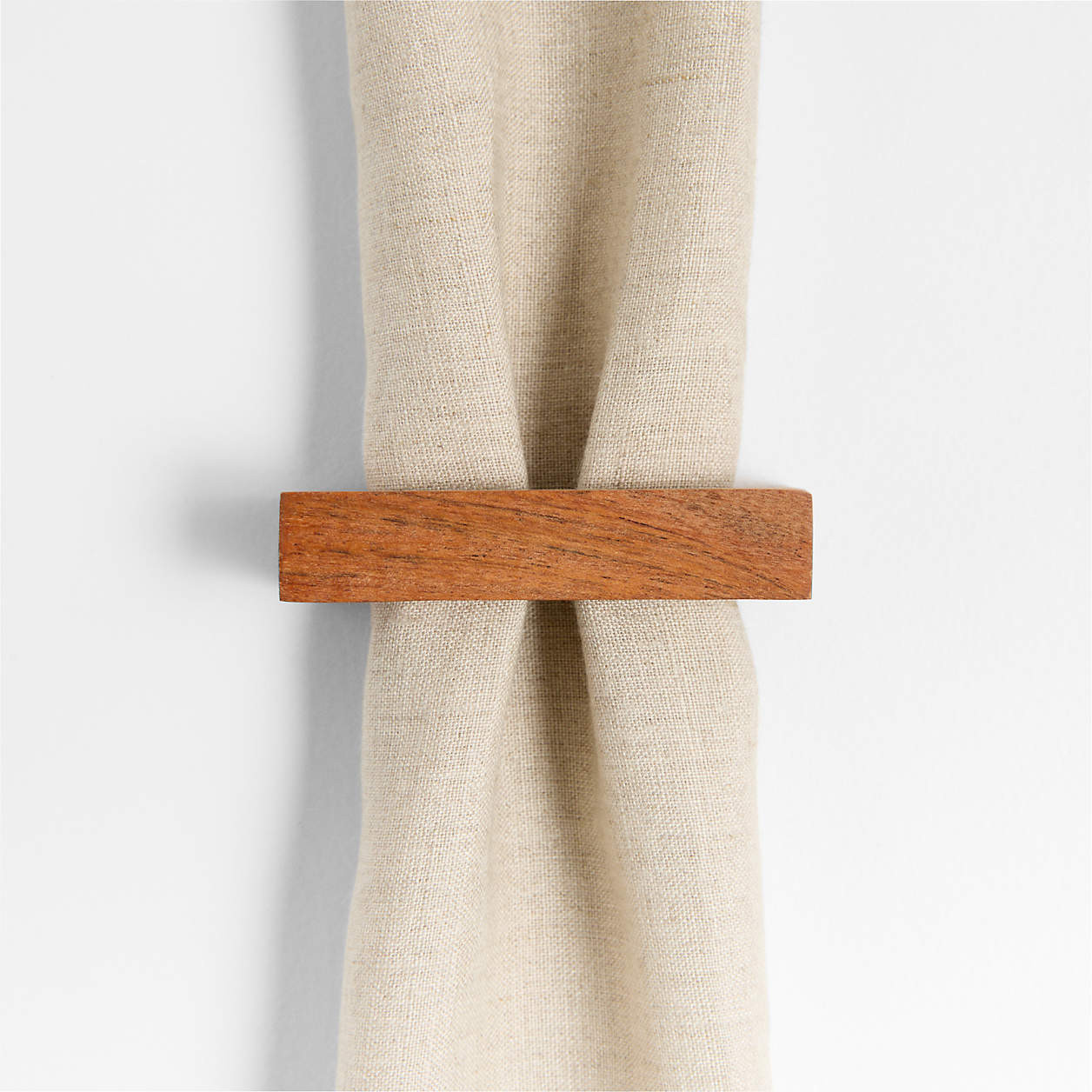 Rectangle Acacia Napkin Ring + Reviews | Crate & Barrel | Crate & Barrel