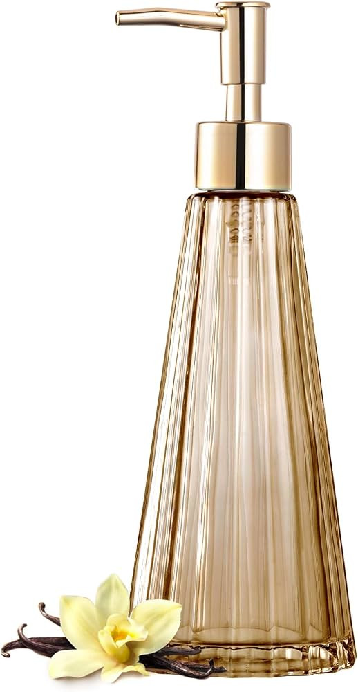 EMPO Vintage Elegant Glass Soap Dispenser, Liquid Soap/Sanitizer/Shampoo Bottle with Pump, Rustic... | Amazon (US)