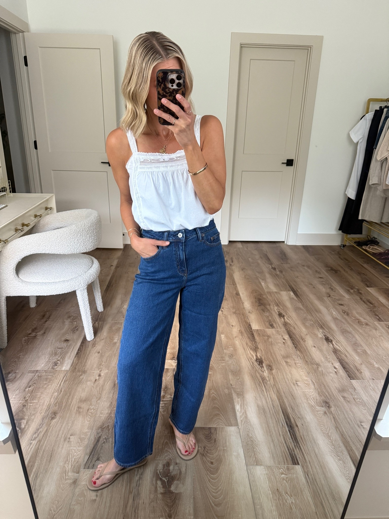 Wearing 26 jeans, XS tank, sandals tts

#LTKOver40 #LTKSeasonal #LTKootd