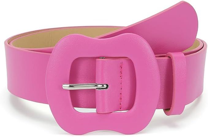 Women Leather Belts Grommet Fashion Dress Belt Ladies Waist Belts for Jeans Dress Pants | Amazon (US)