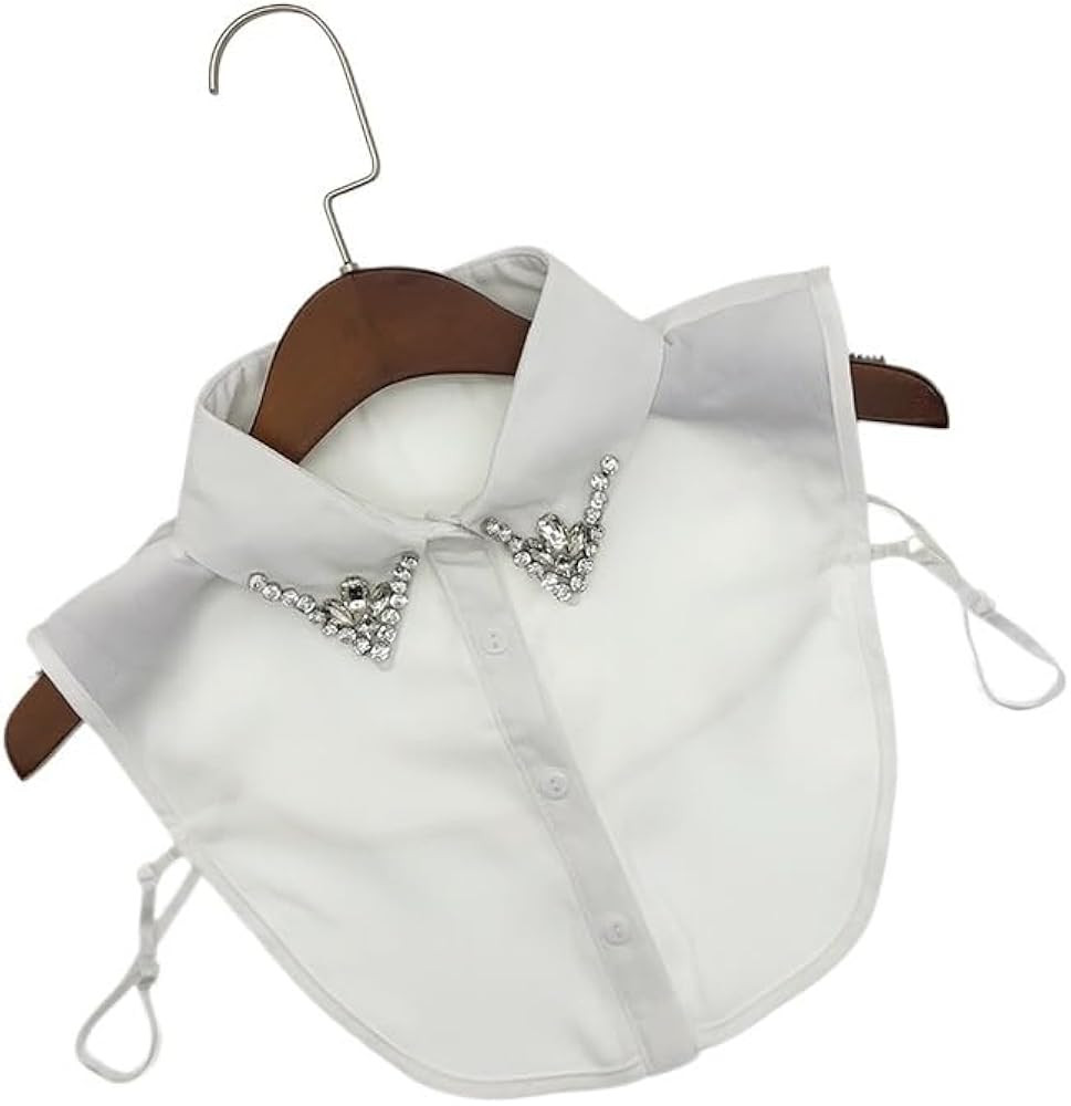 Women's Embroidered False Collar Lapel Blouse Top - Detachable Shirt Collar Neckwear | Amazon (US)