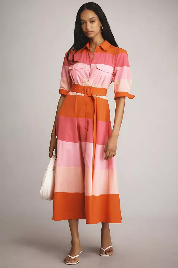 Essentiel Antwerp Faleigh Colorblock Midi Dress | Anthropologie (US)