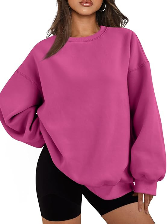 EFAN Womens Oversized Sweatshirts Hoodies Fleece Crew Neck Pullover Sweaters Casual Comfy Fall Fa... | Amazon (US)