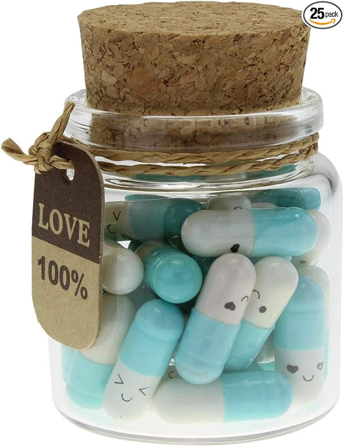 Capsule Letters Message in a Bottle (Light Blue 25pc) | Amazon (US)