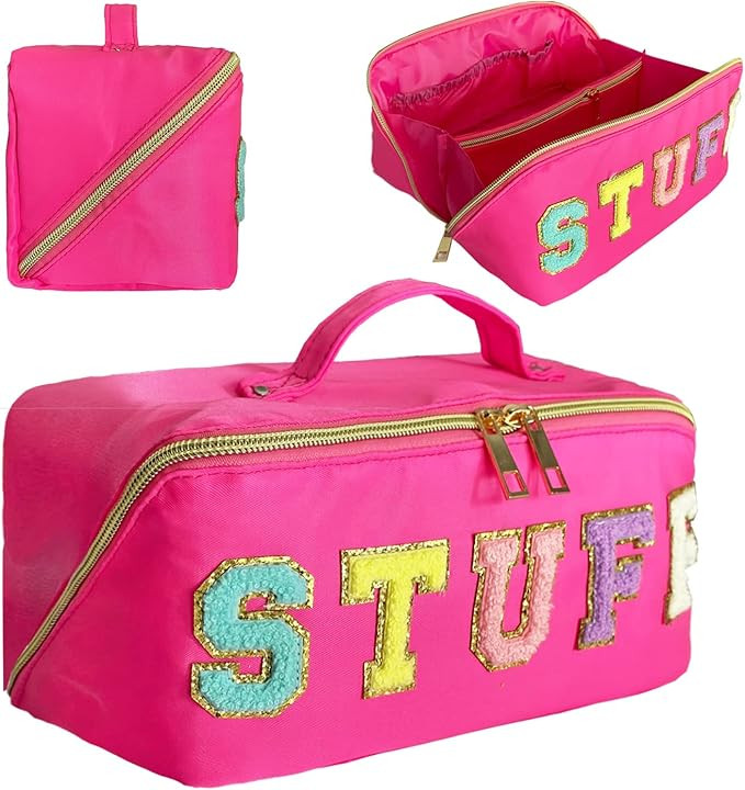 Preppy Bag Stoney Clover Makeup Bag Nylon Cosmetic Bag Preppy Patch Makeup Bag Stuff Makeup Bag C... | Amazon (US)