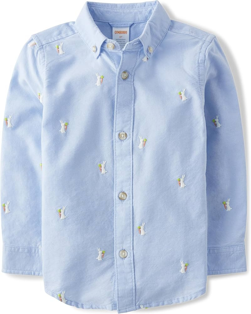 Gymboree Boys' and Toddler Long Sleeve Button Up Shirts | Amazon (US)