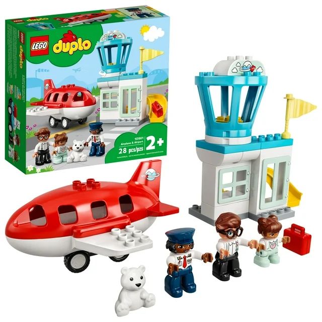 LEGO DUPLO Town Airplane & Airport 10961 Building Toy; Fun Gift for Toddlers (28 Pieces) | Walmart (US)