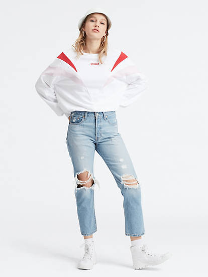 501® Original Cropped Patched Jeans | Levi's (UK)