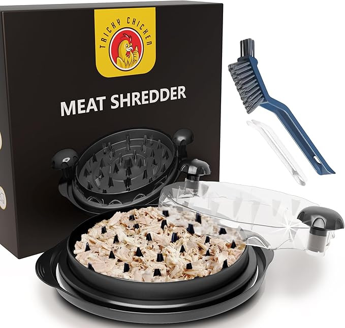 Chicken Shredder Tool Twist Large 10in BPA-Free Classic Black - Clear Top Meat Shredder Machine f... | Amazon (US)
