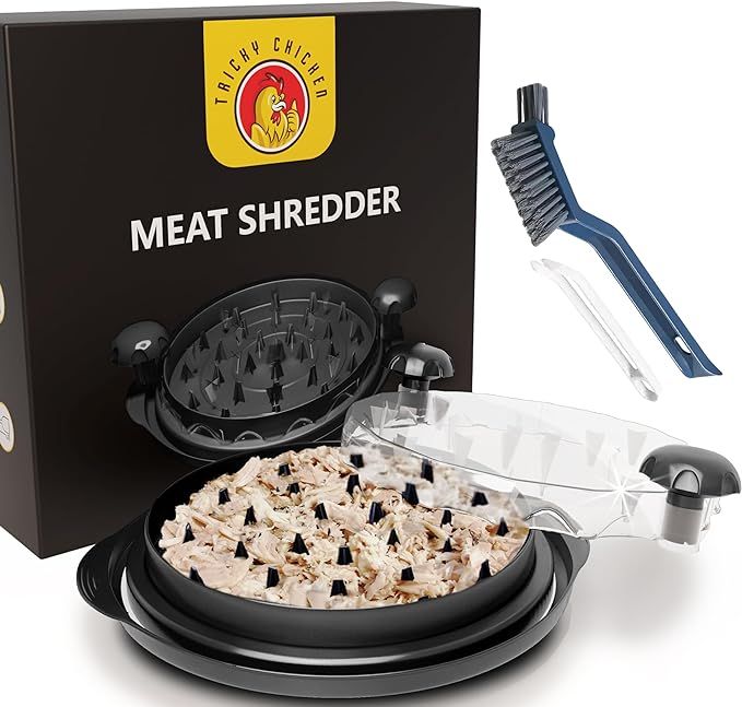 Chicken Shredder Tool Twist Large 10in BPA-Free Classic Black - Clear Top Meat Shredder Machine f... | Amazon (US)