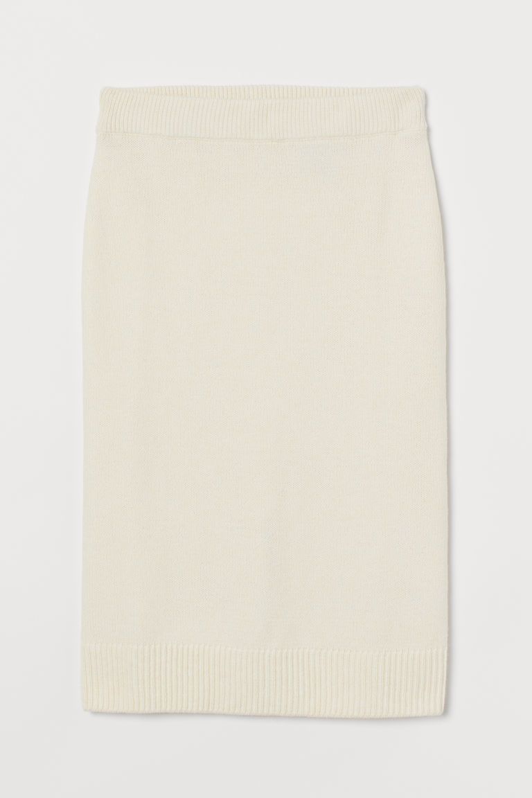 H & M - Knit Skirt - White | H&M (US + CA)