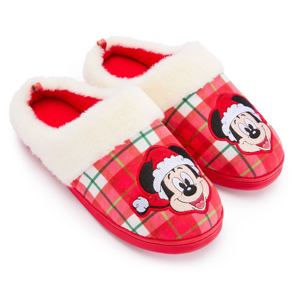 Mickey Mouse Holiday Slippers for Adults | Disney Store