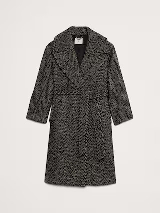 Oversized Herringbone Car Coat | Banana Republic (US)