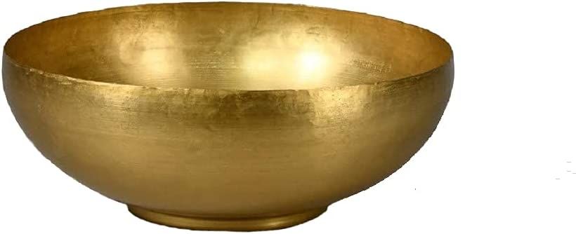 Serene Spaces Antique Brass Decorative Bowl - Metal Fruit Bowl for Candles, Flowers, Potpourri - ... | Amazon (US)