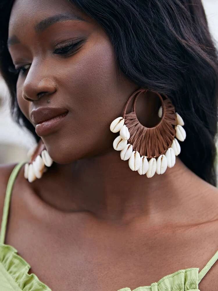 New
     
      Shell Decor Round Drop Earrings | SHEIN