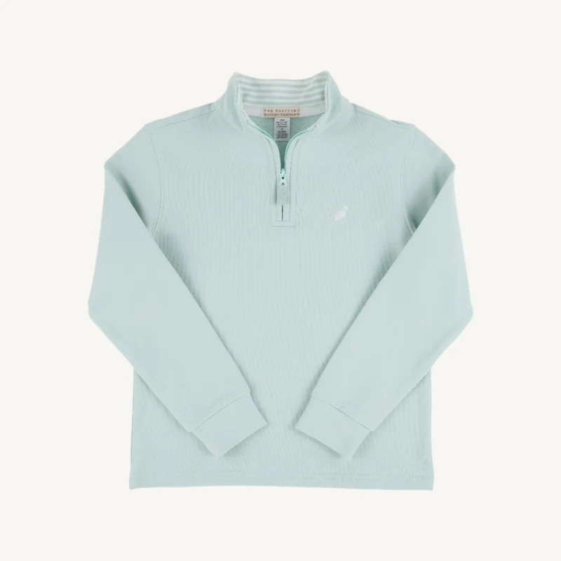 Hayword Half-Zip - Old Greenwich Green with Old Greenwich Green Stripe | The Beaufort Bonnet Company